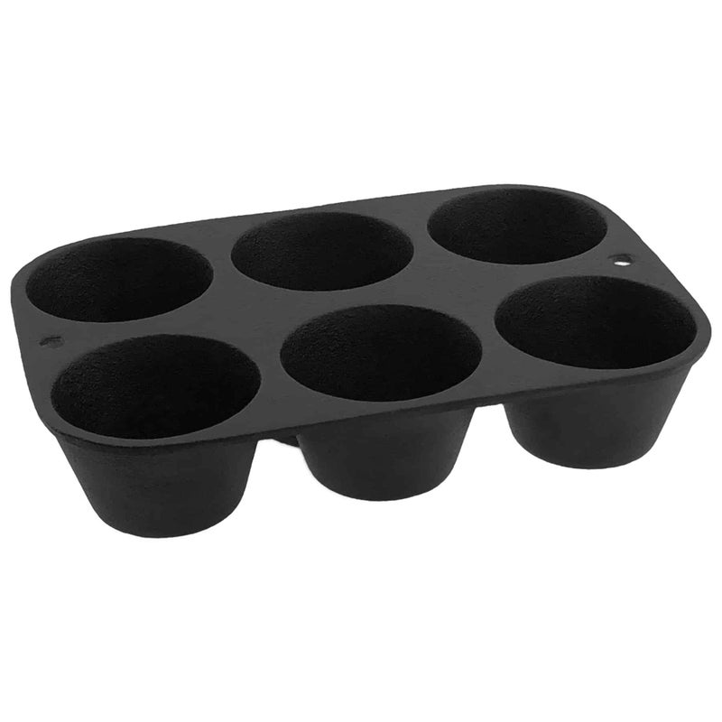 Old Mountain 10122 Cast Iron Muffin Pan - 6 Impression - Image 1